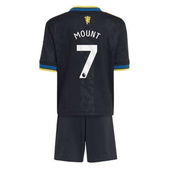 Billige Fotballdrakt Manchester United Mason Mount #7 Replika Tredjedraktsett Barn 2025-26 Kortermet (med bukser)